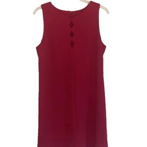 Vince Camuto Sheath Dress Fuchsia Pink Scalloped Hem & Cutout Neckline